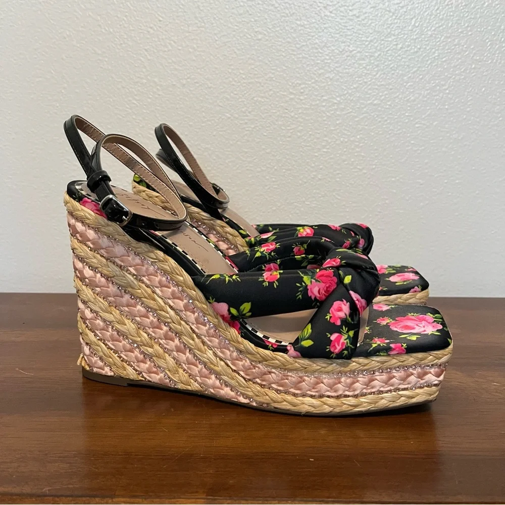 Betsey Johnson - Pansie Platform Ankle Strap Espadrilles - Womens 10 - Picture 5 of 7